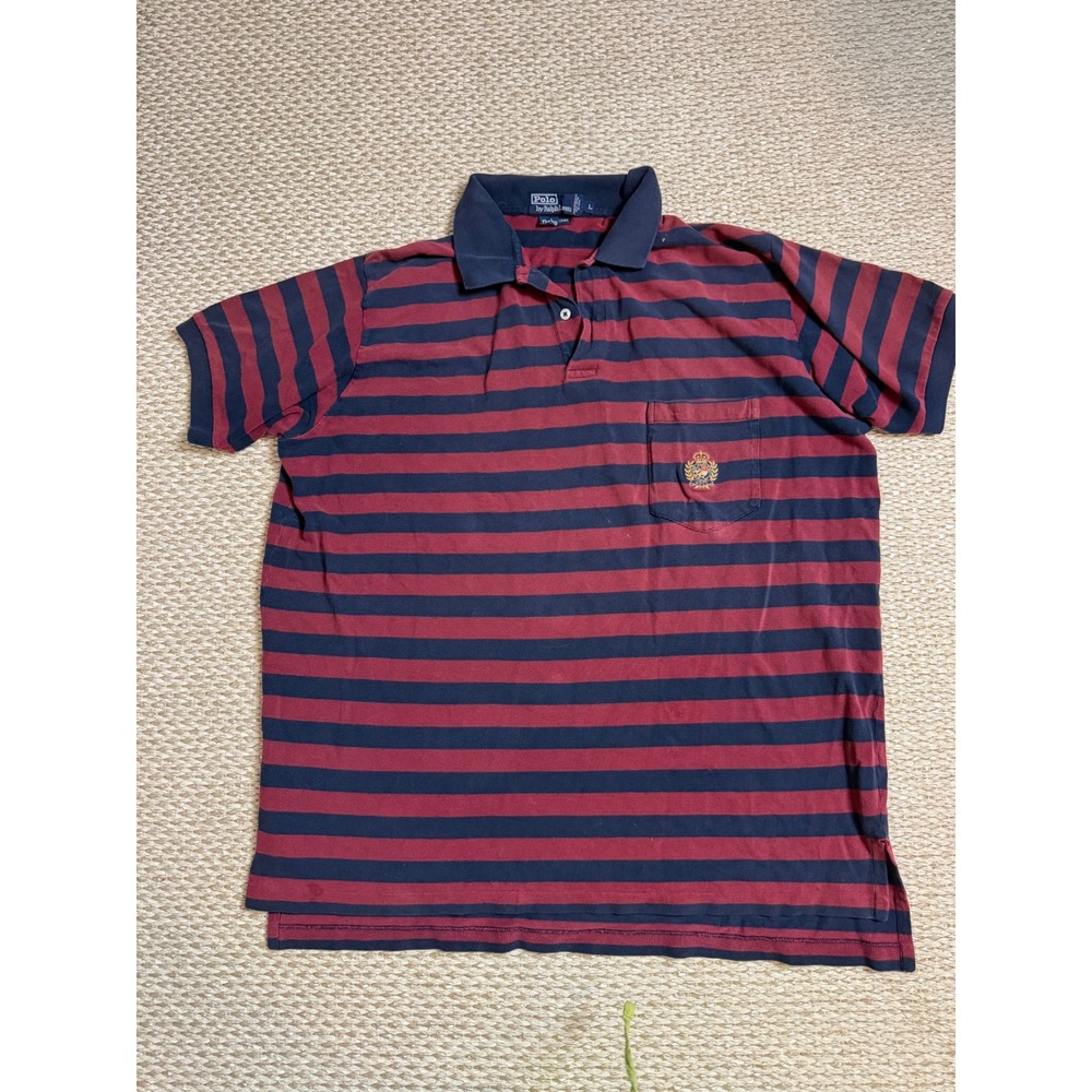 Polo Ralph Lauren The Big Shirt Large Striped Crest Pocket Polo rugby preppy